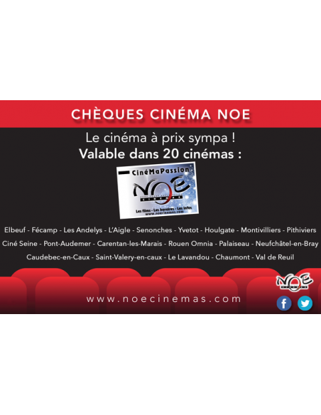 Carnet 25 billets NOÉ Cinémas